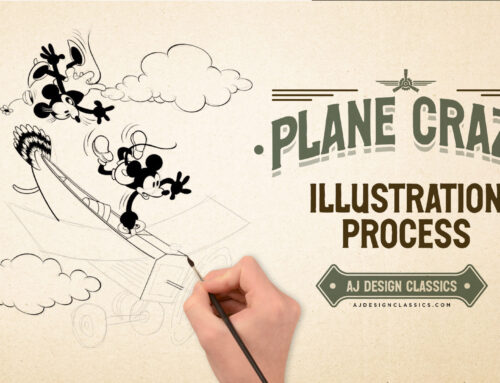 “Plane Crazy” Journal Cover Illustration Process